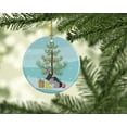 thumbnail image 2 of Black Velvet Chinchilla Merry Christmas Ceramic Ornament 2.8 in x 2.8 in, 2 of 3