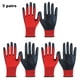 thumbnail image 2 of pares de guantes de trabajo de seguridad, guantes de jardinería, guantes protectores de goma transpirables, 2 of 5