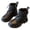 -A-Black44, variant on <b>Piebxs Big Kids Ankle Combat Boots, Round Toe Lace Up Side Zipper Casual Boots with Non Slip Thick Sole, 1 Pair, Size 26-36</b>