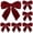 Wine*5, variant on 2Pcs Christmas Tree Bows - Velvet Bows for Christmas Tree Decorations, Velvet Ribbon Bow for Wreaths, Garland, Gift Wrapping & Holiday Home Indoor Outdoor Decor
