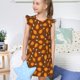 thumbnail image 4 of Fotbe Chicken Legs 1 Vestido de Dormir para Niñas de 3 a 10 Años, Mangas Cortas, Estilo Princesa, Pijama Camisón con Mangas Voladas-XX-Large, 4 of 6