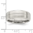 thumbnail image 4 of 925 Sterling Silver 7mm Brushed Fancy Band Ring Size 9.5, 4 of 7