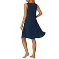thumbnail image 3 of INSPIRE CHIC Women's Nightgown Sleeveless Tank Dress Casual Nightshirt with Pockets XL Blue, 3 of 6