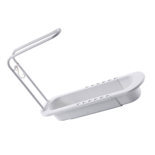 Injueey Soporte de paño de cocina para colgador de trapo de toalla, soporte de esponja para fregadero, estante para estante para Organizadores de utensilios de cocina Blanco