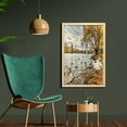 thumbnail image 2 of Landscape Wall Art with Frame, Prague Charles Bridge Old Town Czech Republic Riverside Scenic View with Swans, Printed Fabric Poster for Bathroom Living Room, 23" x 35", Multicolor, by Ambesonne, 2 of 2