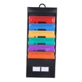 thumbnail image 1 of Organizador de archivos portátil tipo acordeón con 6 bolsillos, carpeta para colgar en la pared, para oficina, tamaño carta, carpeta de plástico expandible con múltiples bolsillos, color negro., 1 of 6