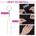 thumbnail image 4 of 1 box DIY Keychain Making Kits Including Acrylic Big Pendants 304 Stainless Steel Open Jump Rings Iron Split Key Rings Platinum & Stainless Steel color 70pcs/box, 4 of 6