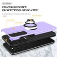 thumbnail image 5 of for Samsung Galaxy A05S Case, 360° Rotatable Ring Holder Kickstand Dual Layer Military-Grade Drop Tested Protection Support Car Holder Mount Magnetic Absorbing Bumper Phone Case, Purple, 5 of 7