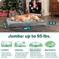 thumbnail image 3 of FurHaven Ultra Plush Orthopedic Deluxe Mattress Pet Bed for Dogs & Cats - Gray, Jumbo, 3 of 9