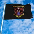 thumbnail image 3 of Dutern Double Sided US Military 1st Battalion 5th Flag Banner 3 Ply with Brass Grommets 12x18 Inch Black, 3 of 4