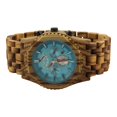 thumbnail image 4 of Angie Wood Creations Zebrawood Men’s Automatic Watch With Aqua Dial, 4 of 7