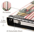 thumbnail image 3 of FORMRS 3 Ring Photo Album 4"x6" Self Adhesive Large Capacity PU Leather Cover, Stripes Trees, 3 of 8