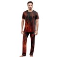 thumbnail image 3 of Family Pajamas Matching Sets - 2 piece "Help" Print Short Sleeved Top Pants Loungewear Set, Matching Family Pjs for Halloween Nights for S Pjs, 3 of 5