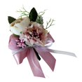 thumbnail image 1 of Ramillete de flores Té Rosa Clavel Boutonniere Pin Accesorio de recepción Rosa empolvado Gloria Ramo de Boutonniere de boda, 1 of 7