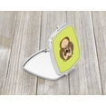 thumbnail image 2 of Checkerboard Lime Green Chocolate Brown Shih Tzu Compact Mirror BB1311SCM, 2 of 4