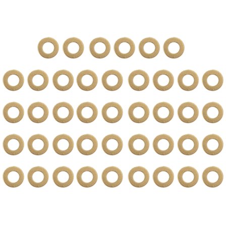 Masteelf 50pcs Metric Sealing Washers Flat Copper Washer Copper Brass Sealing Washers for Electrical Fastening Hardware Applications Supplies