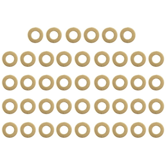 Masteelf 50pcs Metric Sealing Washers Flat Copper Washer Copper Brass Sealing Washers for Electrical Fastening Hardware Applications Supplies