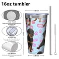 thumbnail image 4 of 16oz Tumblers Rottweiler Dogs Stainless Steel Vacuum Insulated Double Wall Travel Tumbler Cups Mug with Lid and Straw,Cleaning Brush for Coffee,Tea, 4 of 4