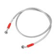 thumbnail image 1 of 110cm 43.31 "10mm ID Motocicleta Línea de freno hidráulico Tubo de manguera de aceite 28 ° 0 ° Cable trenzado de acero inoxidable para ATV Motocross Sport Bikes Silver Tone, 1 of 1