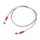 thumbnail image 1 of 110cm 43.31 "10mm ID Motocicleta Línea de freno hidráulico Tubo de manguera de aceite 28 ° 0 ° Cable trenzado de acero inoxidable para ATV Motocross Sport Bikes Silver Tone, 1 of 1
