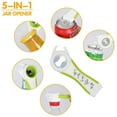 thumbnail image 4 of Newest Jar Opener, 5 in 1 Multifunction Bottle Opener Ring Pull Can Opener Set for Weak Hands Elderly Arthritis Sufferers (White and Green), 4 of 5
