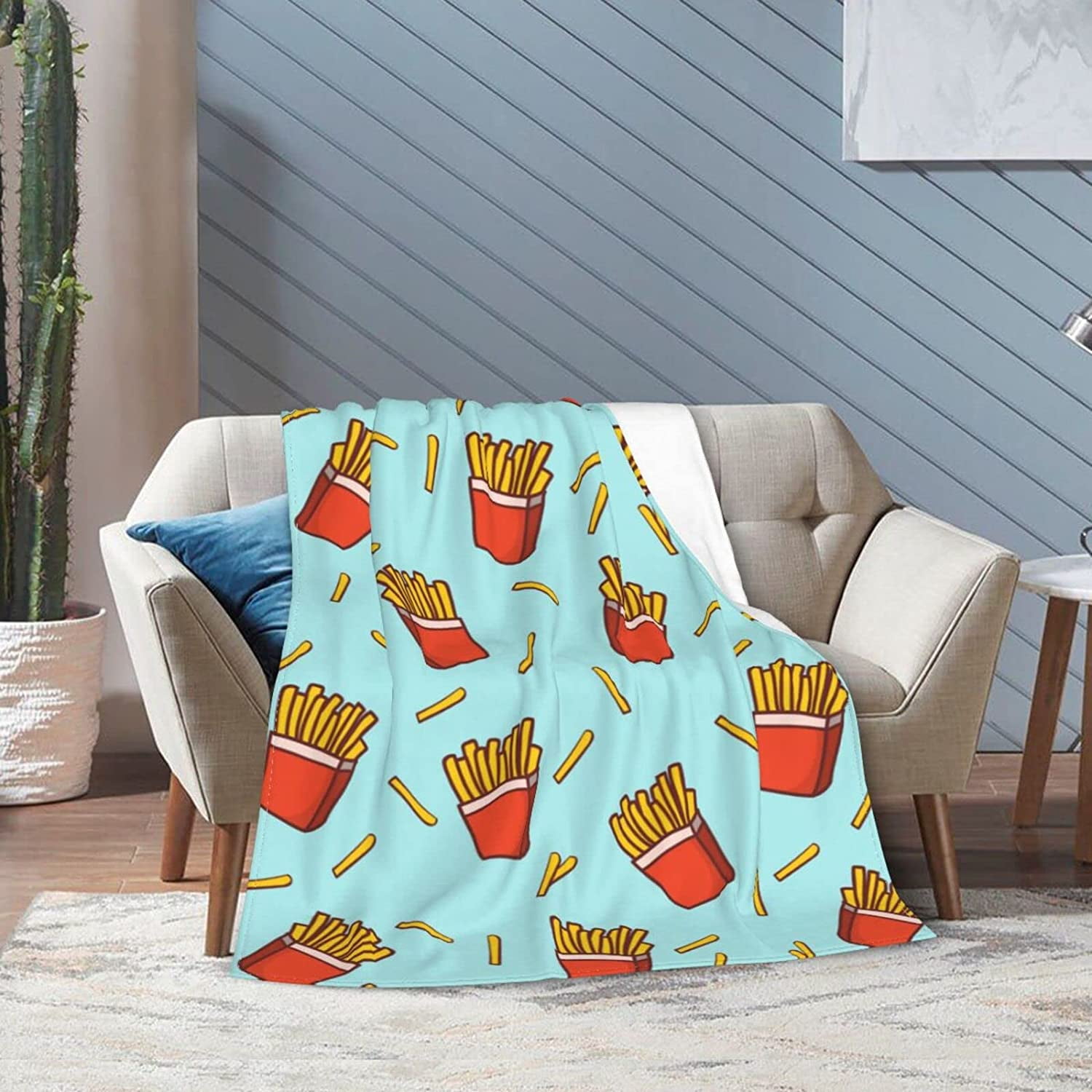 French Fries Fun Food Throw Blanket Super Soft Warm Bed Blankets for Couch  Bedroom Sofa Office Car, All Season Cozy Flannel Plush Blanket for Girls  Boys Adults, 50X40 - Walmart.com