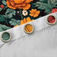 thumbnail image 4 of Manfei Country Plant Floral Black Out Curtains,Rustic Botanical Flower Curtains Pack of 2 (42x63 Each),Green Orange Red Bedroom Curtains For Adults,Ultra Soft Home Decor, 4 of 6