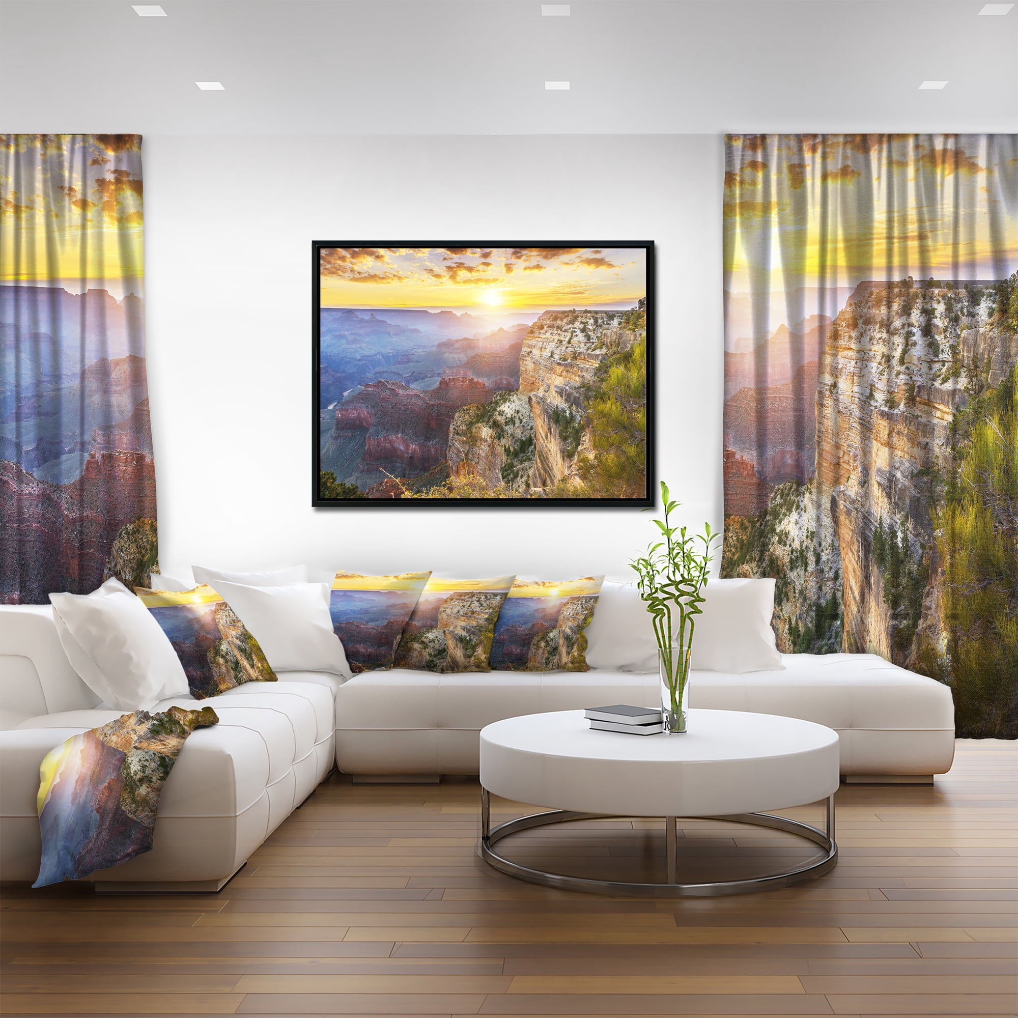 Designart ' Grand Canyon Landscape ' Photography Framed Canvas Art Print