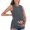 Dark Gray, variant on IROINNID Nursing Tank for Women Solid Color Print Sleeveless Pregnant Vest Clothe Top,Black