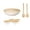White/Natural, variant on Lexa Bamboo 6 Piece Salad Serving Set, Natural