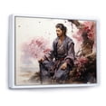 thumbnail image 2 of Designart "Samurais Resolve Asian Painting V" Asian Floater Framed Wall Art Living Room, 2 of 7