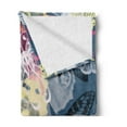 thumbnail image 2 of Abstract Soft Flannel Fleece Blanket, Colorful Butterflies Hand Drawn Springtime Natural Wildlife Detailed Illustration, Cozy Plush for Indoor and Outdoor Use, 50" x 70", Multicolor, by Ambesonne, 2 of 5