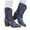 Blue, variant on Denim Cowboy Boots for Women Embroidery Cowgirl Boots Pointed Toe Heeled Mid Calf Boots