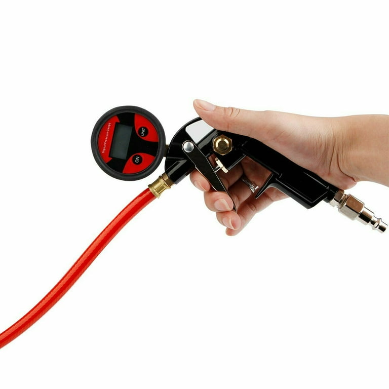 Heavy duty tire 2024 inflator with gauge