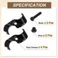 thumbnail image 4 of 2 Pcs Conector de Tubo Estructural, Conectores de Metal de 45 Grados de 1-1/8" 2 vías para Esquinas, Accesorios de Tubo para Rieles Finales con Tornillos para Soporte de Jardín DIY, Negro, 4 of 7