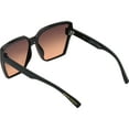 thumbnail image 4 of Martha Stewart Women's MS168 Cat Eye Shield UVA and UVB Protective Square Fashion Sunglasses, 144mm, 4 of 6