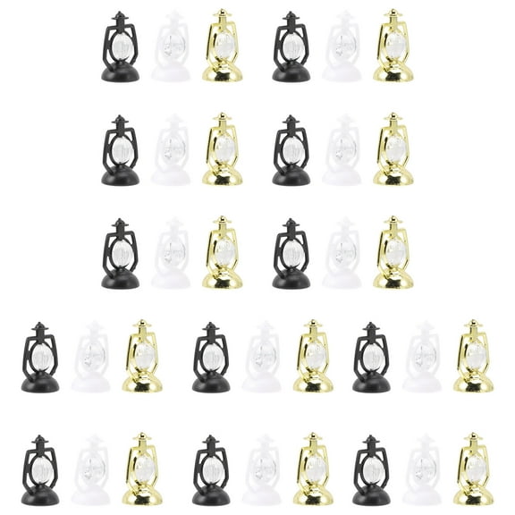 SEWCHICS Mini Imitation Woven Lantern Assorted Color Plastic 36Pcs