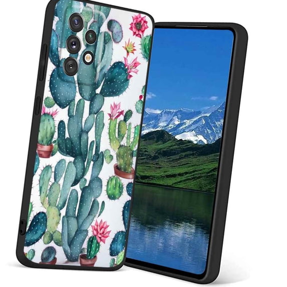 Cactus-140 Phone Case, Degined for Samsung Galaxy A52 5G Case Men Women, Flexible Silicone Shockproof Case for Samsung Galaxy A52 5G