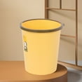 thumbnail image 4 of Portable Hollow Plastic Trash Can - (22.519.514.5cm) Lidless Round Waste Basket for Living Room, Bedroom, Office & Kitchen,Yellow, 4 of 7