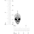 thumbnail image 3 of Men’s Polished Stainless Steel Solid Human Skull Pendant Necklace, 3 of 4