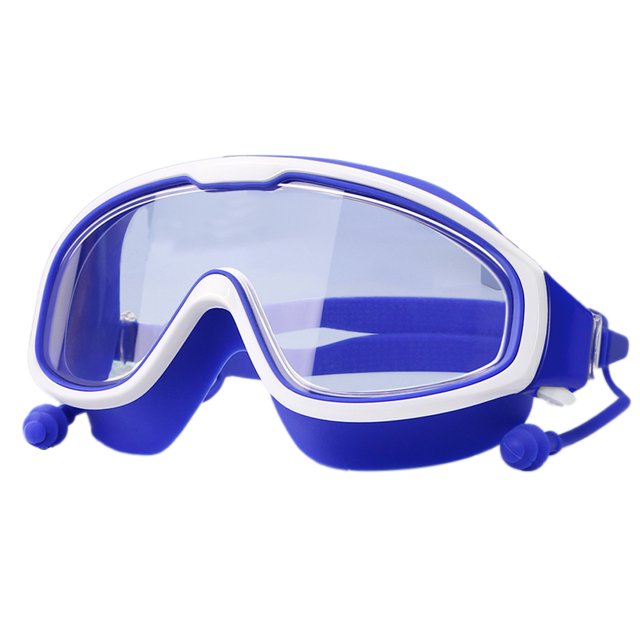 High-definition transparent waterproof and fog-proof swimming goggles for adults and men with large frame goggles