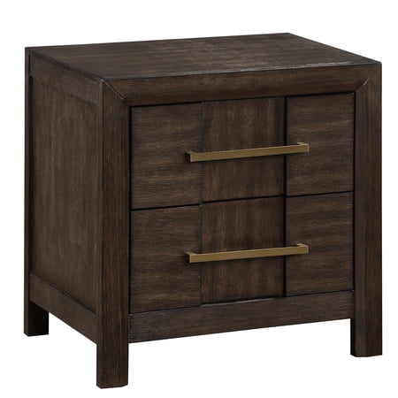 Walnut Finish 2 Nightstand - Adds A Touch Of Sophistication To Your Bedroom With Ample Storage Ideal For Keeping Essentials Organized