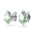thumbnail image 6 of SuperJeweler 1 Carat Pear Shape Green Amethyst Stud Earrings In Sterling Silver For Women, 6 of 6