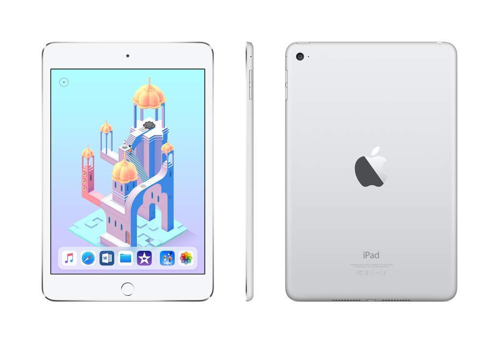 Apple iPad mini 4 - 128GB Wi-Fi - Silver (CR) - Walmart.com