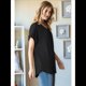 thumbnail image 4 of Blusa Informal de Verano para Mujer, de Corta, con Cuello en V, de Punto, Holgada, , Elegante. Negro XL, 4 of 8