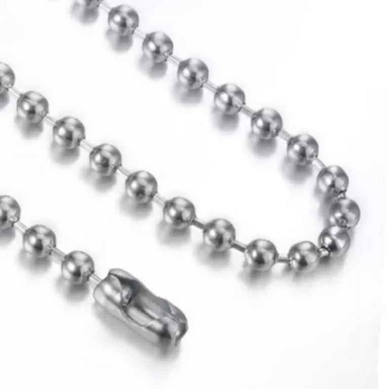 QQTDFG 1.5-12mm Fashion New Women Men's Stainless Steel Silver