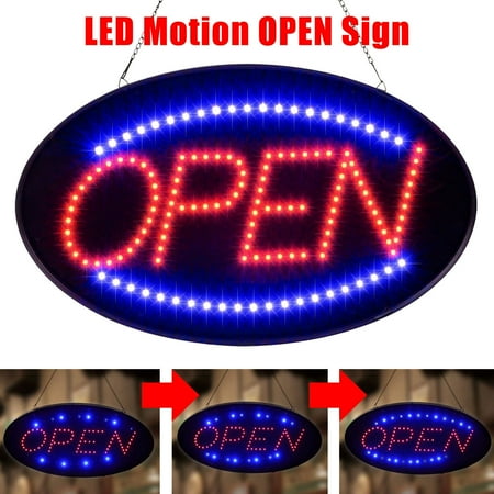 - TSV Ultra Bright LED Neon Light Animated Motion OPEN Business Sign with ON/OFF Switch