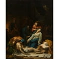 thumbnail image 3 of Alexandre-Charles Guillemot 12x14 Black Modern Framed Museum Art Print Titled - Christ Descended from La Croix (1819), 3 of 5