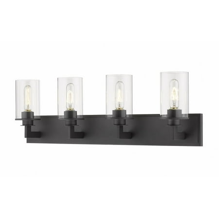 

4 Light Vanity Light Fixture in Art Moderne Style 31.5 inches Wide By 10.25 inches High-Bronze Finish Bailey Street Home 372-Bel-2959262
