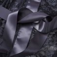 thumbnail image 5 of TANBOM Men's Floral Lace Short Sleeve Open Front Belted Kimono Sleepwear Robe, Blue & Dark Gray, 2-Pack, M, 5 of 6